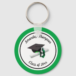 Zwarte en groene stuifmep en tassel sleutelhanger