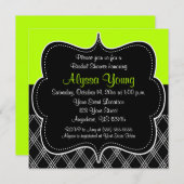 Zwarte en groene uitnodiging (Voorkant / Achterkant)