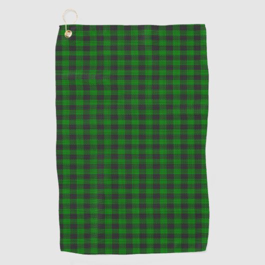 Zwarte en groene vlecht golfhanddoek (Voorkant)