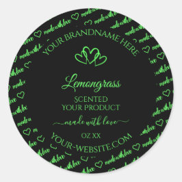 Zwarte en groene woorden Cloud Product Labels hart