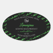 Zwarte en groene Word Cloud Product Labels toevoeg (Voorkant)