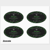 Zwarte en groene Word Cloud Product Labels toevoeg (Vel)