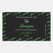Zwarte en groene Word Cloud Product Labels toevoeg (Voorkant)