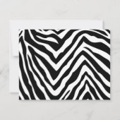 Zwarte en Hot Pink Zebra Stripes Flat Note Cards Notitiekaartje (Achterkant)