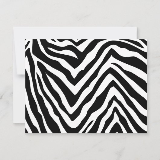 Zwarte en Hot Pink Zebra Stripes Flat Note Cards Notitiekaartje (Achterkant)