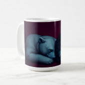 Zwarte en ijsbeer koffiemok (Voorkant links)
