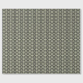 Zwarte en ivoren kant cadeaupapier (Vlak)