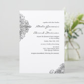 Zwarte en ivoren sieruitvindingen kaart (Staand voorkant)