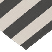 Zwarte en ivoren strips | Moderne bosbouw Korte Tafelloper (Hoek)