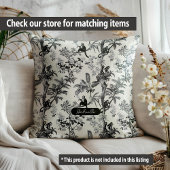 Zwarte en ivoren tropische apen Toile de Jouy Kussensloop