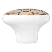 Zwarte en Khaki Diamond Shape Ceramic Knob. Pull Keramische Knop (Zijkant)