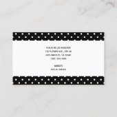 Zwarte en kleine witte bloedwand massage-therapist visitekaartje (Achterkant)