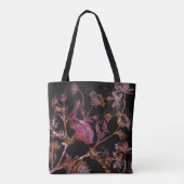 Zwarte en kleurrijke Floral Tote Bag (Achterkant)