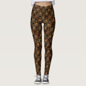 Zwarte en koperen Halloween Leggings (Voorkant)