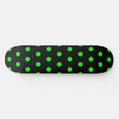 Zwarte en langgroene polaire dot skateboard (Horizontaal)