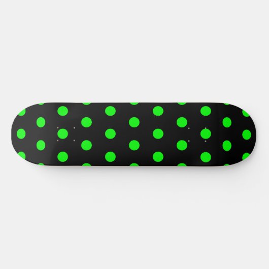 Zwarte en langgroene polaire dot skateboard (Horizontaal)