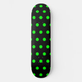 Zwarte en langgroene polaire dot skateboard (Voorkant)