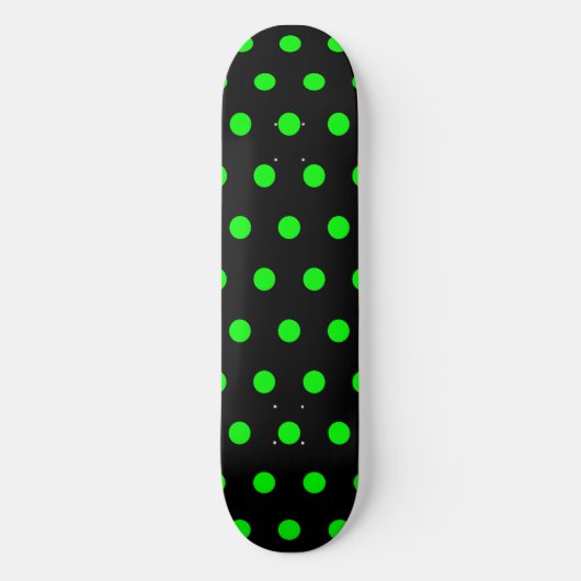 Zwarte en langgroene polaire dot skateboard (Voorkant)