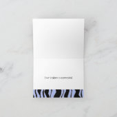 Zwarte en lichte blauwe streep Dank u Bedankkaart (Binnen)