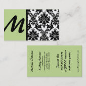 Zwarte en lichte groene Visitekaartjes (Voorkant / Achterkant)