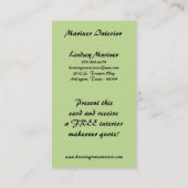 Zwarte en lichte groene Visitekaartjes (Achterkant)