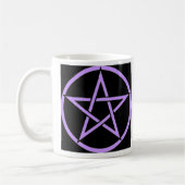 Zwarte en Lila Pentagram/Pentacle Wiccan-Mok Koffiemok (Links)
