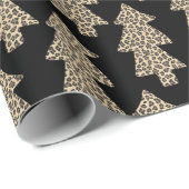 Zwarte en luipende kerstboom cadeaupapier (Rol Hoek)