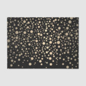 Zwarte en metalen goudConfetti Tissuepapier (Voorkant)