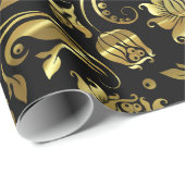 Zwarte en metalen goudvaten cadeaupapier (Rol Hoek)