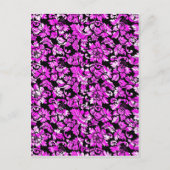 Zwarte en metalen roze  vlasmaskers briefkaart (Voorkant)