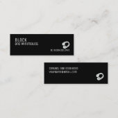 zwarte en minimalistische DJ Mini Visitekaartje (Voorkant / Achterkant)