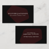 Zwarte en moderne vorm visitekaartje (Voorkant / Achterkant)