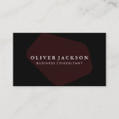 Zwarte en moderne vorm visitekaartje (Voorkant)
