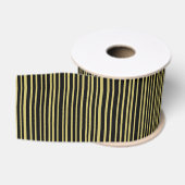 Zwarte en Olijfgroene Strepen Grosgrain Lint (Spoel)
