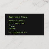 Zwarte en op maat gemaakte kleur professionele vis visitekaartje (Achterkant)