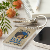 Zwarte en opgeleide master's persoonlijke klasse sleutelhanger (Voorkant Rechts)