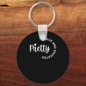 zwarte en opgeleide Sticker 2 Sleutelhanger (Voorkant)