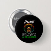 zwarte en opgeleide Sticker Ronde Button 5,7 Cm (Voorkant /achterkant)