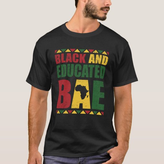 Zwarte en opgeleide zwarte geschiedenis maand Afri T-shirt (Voorkant)