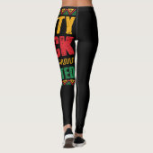  zwarte en opgeleide zwarte geschiedenis maand leggings (Achterkant)
