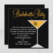 Zwarte en Oranje Bachelorette Kaart (Voorkant / Achterkant)