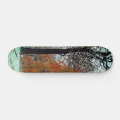 Zwarte en oranje bomen persoonlijk skateboard (Horizontaal)