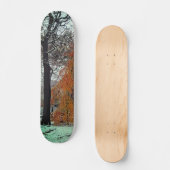 Zwarte en oranje bomen persoonlijk skateboard (Voorkant)
