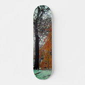 Zwarte en oranje bomen persoonlijk skateboard (Voorkant)