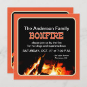 Zwarte en Oranje brandpartij Kaart (Voorkant / Achterkant)