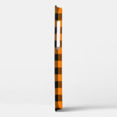 Zwarte en Oranje buffelcontrole Case-Mate iPhone Case (Achterkant / Links)