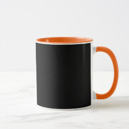Zwarte en Oranje combinatiestation Mok