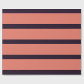 Zwarte en Oranje Cool Tone Pencil Stripes Cadeaupapier (Vlak)
