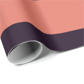 Zwarte en Oranje Cool Tone Pencil Stripes Cadeaupapier (Rol Hoek)