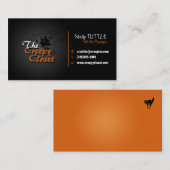 Zwarte en Oranje Creepy Visitekaartje (Voorkant / Achterkant)